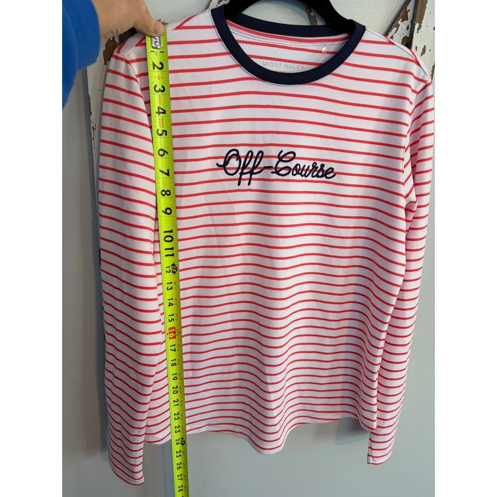 Sport Haley Women's Off Course Stripped Golf Long Sleeve Top Size Medium